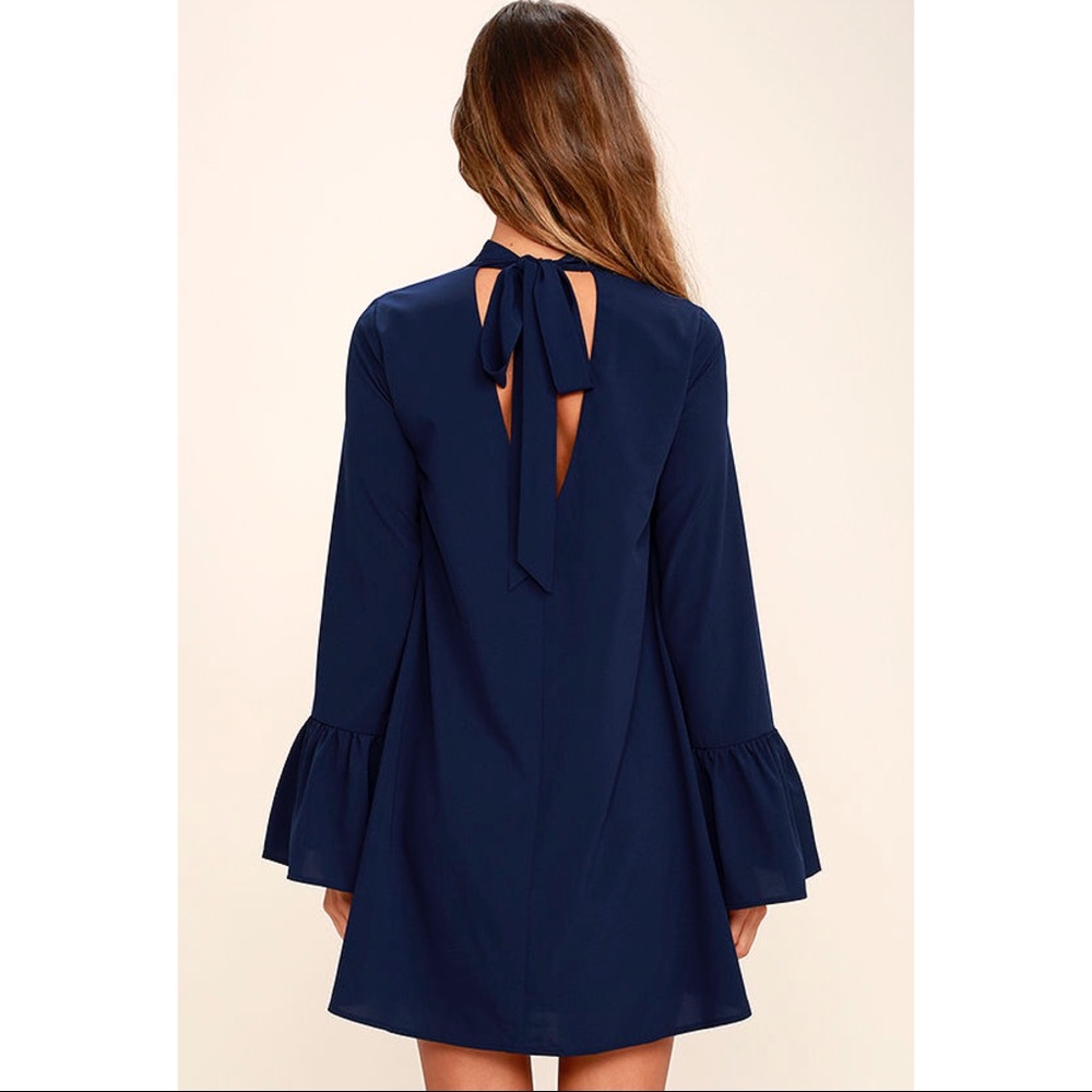 Lulu’s The Mod Squad Navy Blue Shift Dress 👗